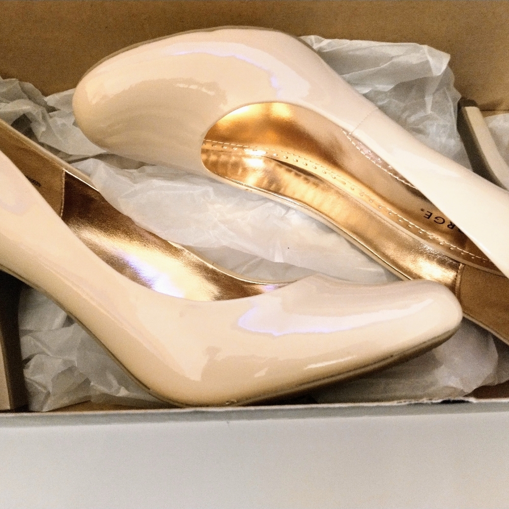 George Nude Round Toe Stiletto Pumps Women's Size 10 NIB Classic Career Heels - Picture 4 of 8